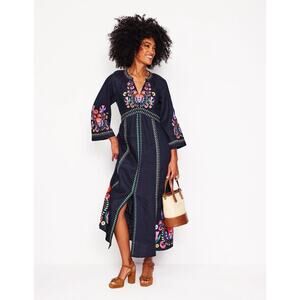 Una Linen Embroidered Dress